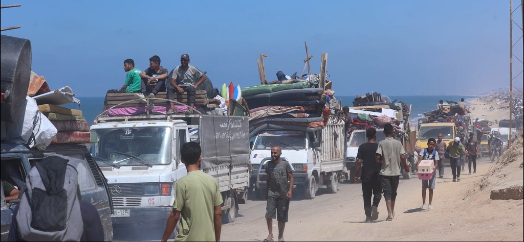 Desplazamientos forzados en Gaza.